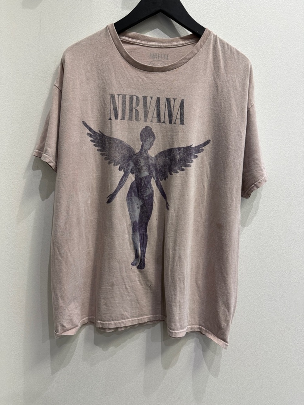 NIRVANA Angel Graphic Tee - Dusty Mauve